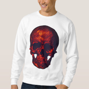 Sweatshirt Crâne rouge gothique