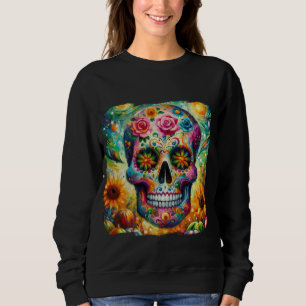 Sweatshirt Crâne sucre Dia De Los Muertos Jour des Morts