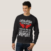 Sweatshirt Crawfish Eating Rules Cajun Seafood Crawdad Mudbug (Devant entier)