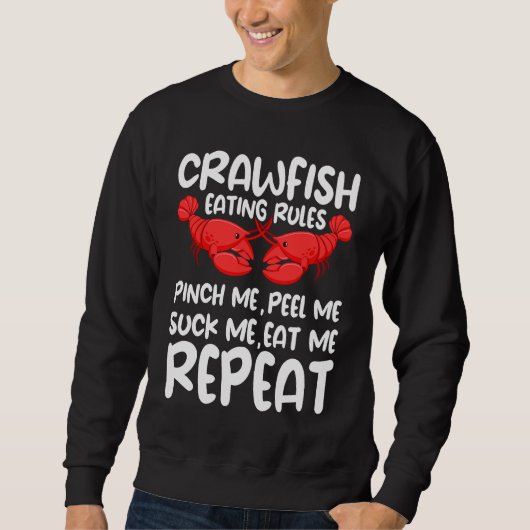 Sweatshirt Crawfish Eating Rules Cajun Seafood Crawdad Mudbug (Devant)