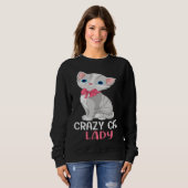 Sweatshirt Crazy Cat Lady Women Gray Cat Mother s Day Cat Mo (Devant entier)