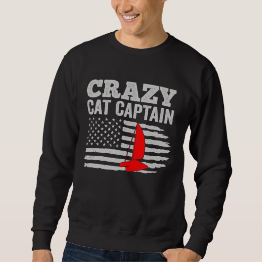 Sweatshirt Crazy Catamaran Captain Sailing Sailor  5 (Devant)