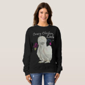 Sweatshirt Crazy Chicken Lady for Mother Of Chickens Silkie c (Devant entier)