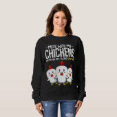 Sweatshirt Crazy Chicken Lady idea (Devant entier)