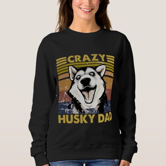 Sweatshirt Crazy Husky Papa Vintage (Devant)