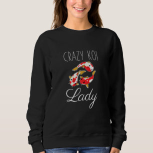Sweatshirt Crazy Koi Lady Poisson Japonais Carpe Nishikigoi J