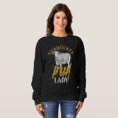 Sweatshirt Crazy Vache Lady Farm Femmes Dames Vaches (Devant entier)