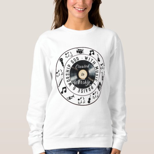 Sweatshirt Created to Worship (Devant)