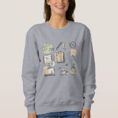 Sweatshirt Creative Tools & Icons Collage – Hand-Drawn (Devant)