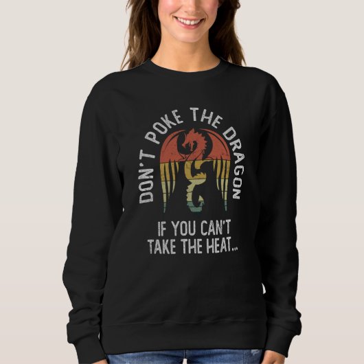 Sweatshirt Créature mythique volante Dragon Rétro (Devant)