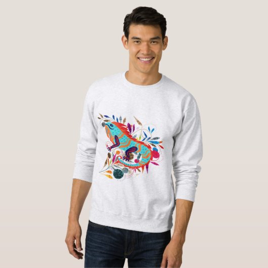 Sweatshirt Créatures capricieuses | Iguana (Devant entier)