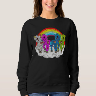 Sweatshirt Créatures de l'Apocalypse de Licorne Zombie Hallow