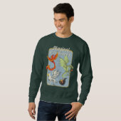 Sweatshirt Créatures Magiques Graphisme Vintage (Devant entier)