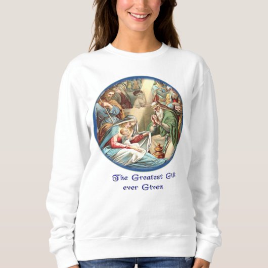 Sweatshirt Crèche de Noël (Devant)