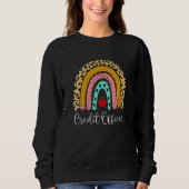 Sweatshirt Credit Officer Leopard Rainbow Accounting Back To  (Devant)