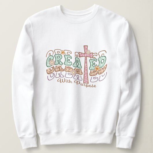 Sweatshirt Créé avec but Jésus (Design devant)