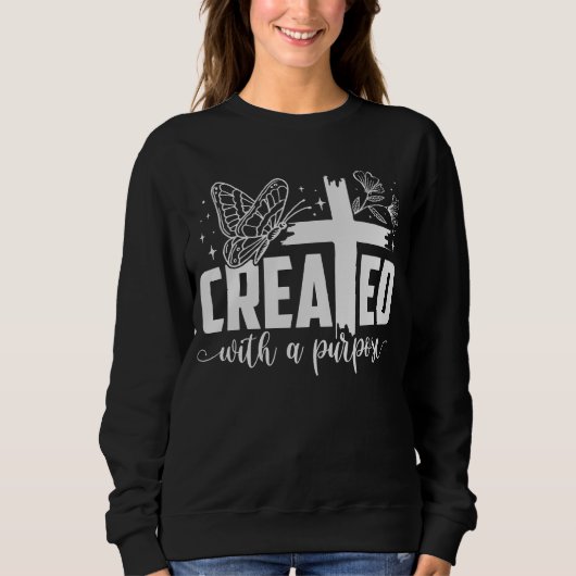 Sweatshirt Créé avec un but  (Devant)