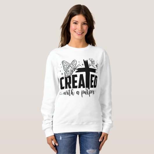 Sweatshirt Créé dans un but (Devant entier)