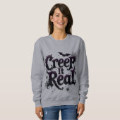 Sweatshirt Creep It Real - Vibes d'Halloween Edgy (Devant entier)