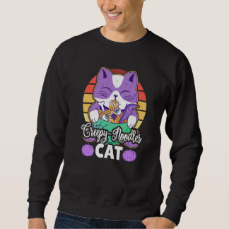 Sweatshirt Creepy Noodles Cat