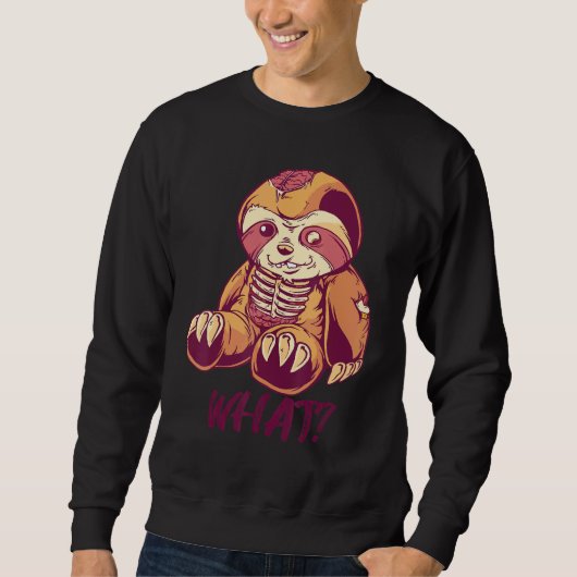 Sweatshirt Creepy Sloth Horror Murderous Sloths What (Devant)
