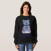 Sweatshirt Creepy Teddy What Horror Murderous Teddy Bear What (Devant entier)