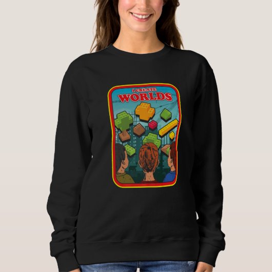 Sweatshirt Créer Mondes Maître Constructeur Ingénieur Constru (Devant)