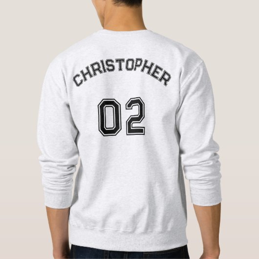 Sweatshirt Créer un joueur masculin Nom Jersey Numéro Crever (Dos)