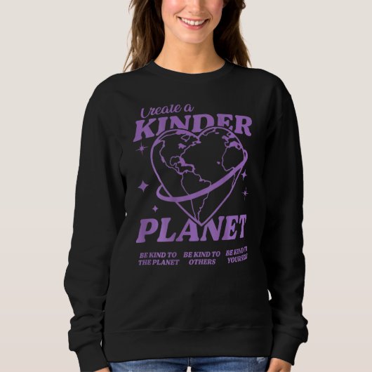 Sweatshirt Créer Une Planète Kinder Tendance Esthétique 1 (Devant)