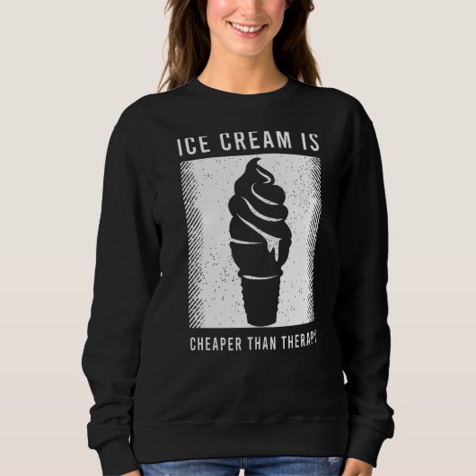 Sweatshirt Crème De Glace Dit Pour Un De Crème De Glace (Devant)
