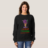 Sweatshirt Crème glacée d'Halloween Je crie (Devant entier)
