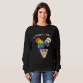 Sweatshirt Crème glacée douce Fier Ally Crème glacée non bina (Devant entier)