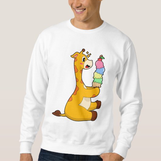 Sweatshirt Crème glacée Giraffe gaufre (Devant)