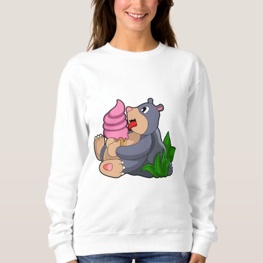 Sweatshirt Crème glacée Mole avec gaufre (Devant)