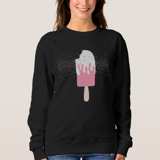 Sweatshirt Crème glacée Saupoudrer de crème glacée douce (Devant)