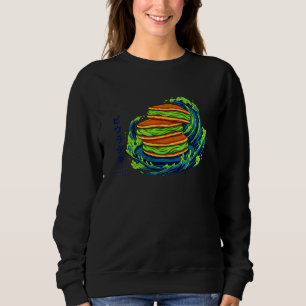 Sweatshirt Crêpes Crémeuses au Matcha Kawaii - Vague Océaniqu