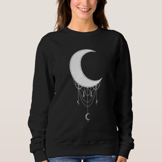 Sweatshirt Crescent Lune esthétique Goth Soft Grunge Gothique (Devant)