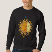Sweatshirt Crescent Moon Celestial Body Sun Astronomy Boho As (Devant)