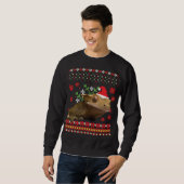 Sweatshirt Crested Gecko laide pull de Noël (Devant entier)
