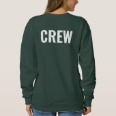 Sweatshirt Crew de design à deux côtés Ajouter Logo Texte fem (Dos)