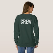 Sweatshirt Crew de design à deux côtés Ajouter Logo Texte fem (Dos entier)