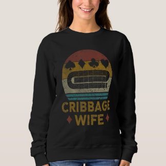 Sweatshirt Cribbage Épouse Cribbage Vintage Commission de déc
