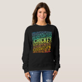 Sweatshirt Cricketer Word Cloud Cricketer Bat and Ball Player (Devant entier)