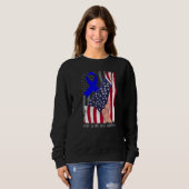 Sweatshirt Crime Victims Rights Awareness American Flag Blue (Devant entier)