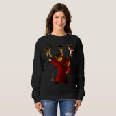 Sweatshirt Crimson Red Grim Reaper Chat (Devant entier)