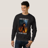 Sweatshirt Cringe Wolf Réveillez La Beauté Cringy Alpha Wolf  (Devant entier)
