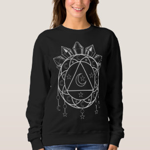 Sweatshirt Cristaux païens Astrologie Lune Magie noire Occult