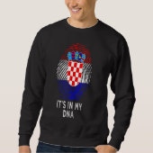 Sweatshirt Croate C'est dans mon Adn Empreinte Croatie Drapea (Devant)