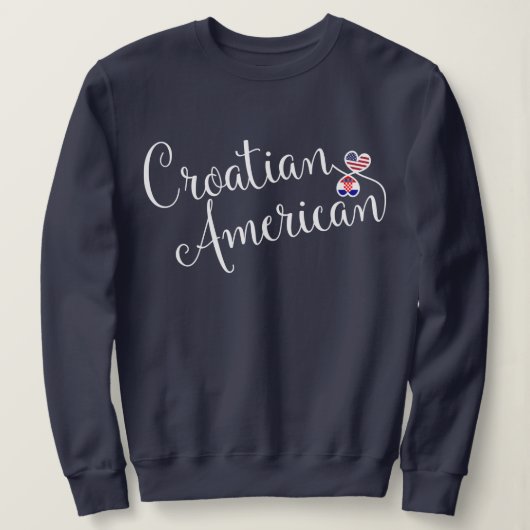 Sweatshirt croate de coeurs d'Entwinted (Design devant)
