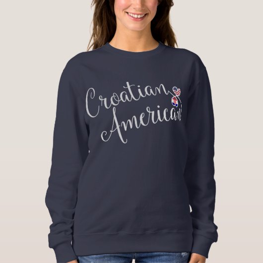 Sweatshirt croate de coeurs d'Entwinted (Devant)